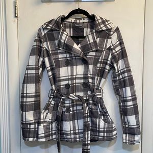 Plaid pea coat!